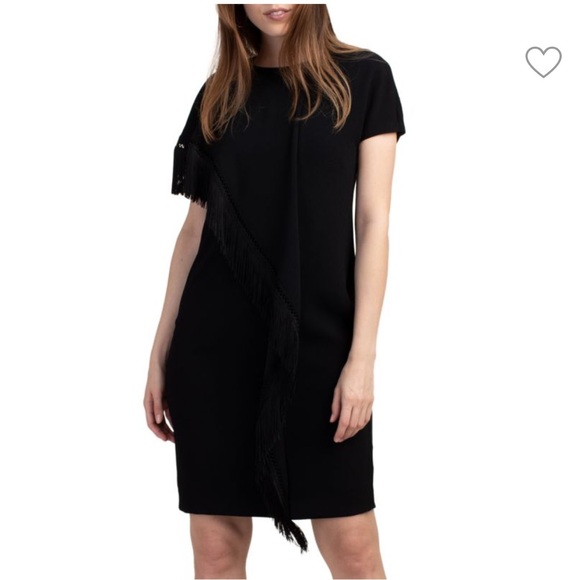 Trina Turk Fringe Night Dress Size 8 Black - Picture 5 of 6